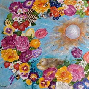 「Floral Crescent III」F8号